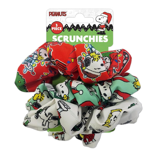 Spoontiques Peanuts Christmas Hair Scrunchies, Ponytail Holder
