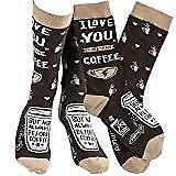 Humorous Quote Socks Unisex One Size Primitives by Kathy (Coffee)