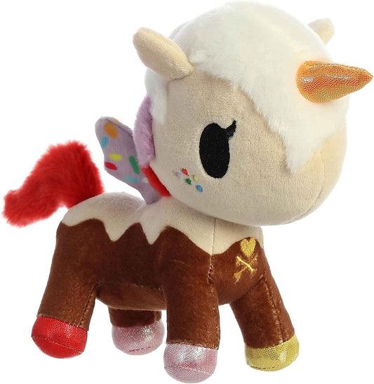 Aurora© Tokidoki Sundae Unicorno Stuffed Animal Toy Brown, 7.5 inches