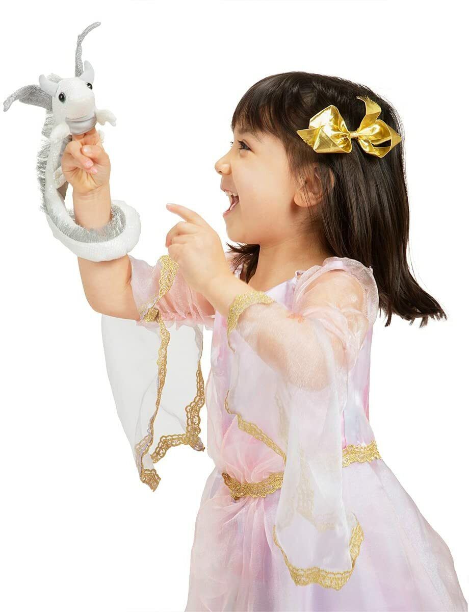 Folkmanis Pearl Dragon Wristlet Finger Puppet