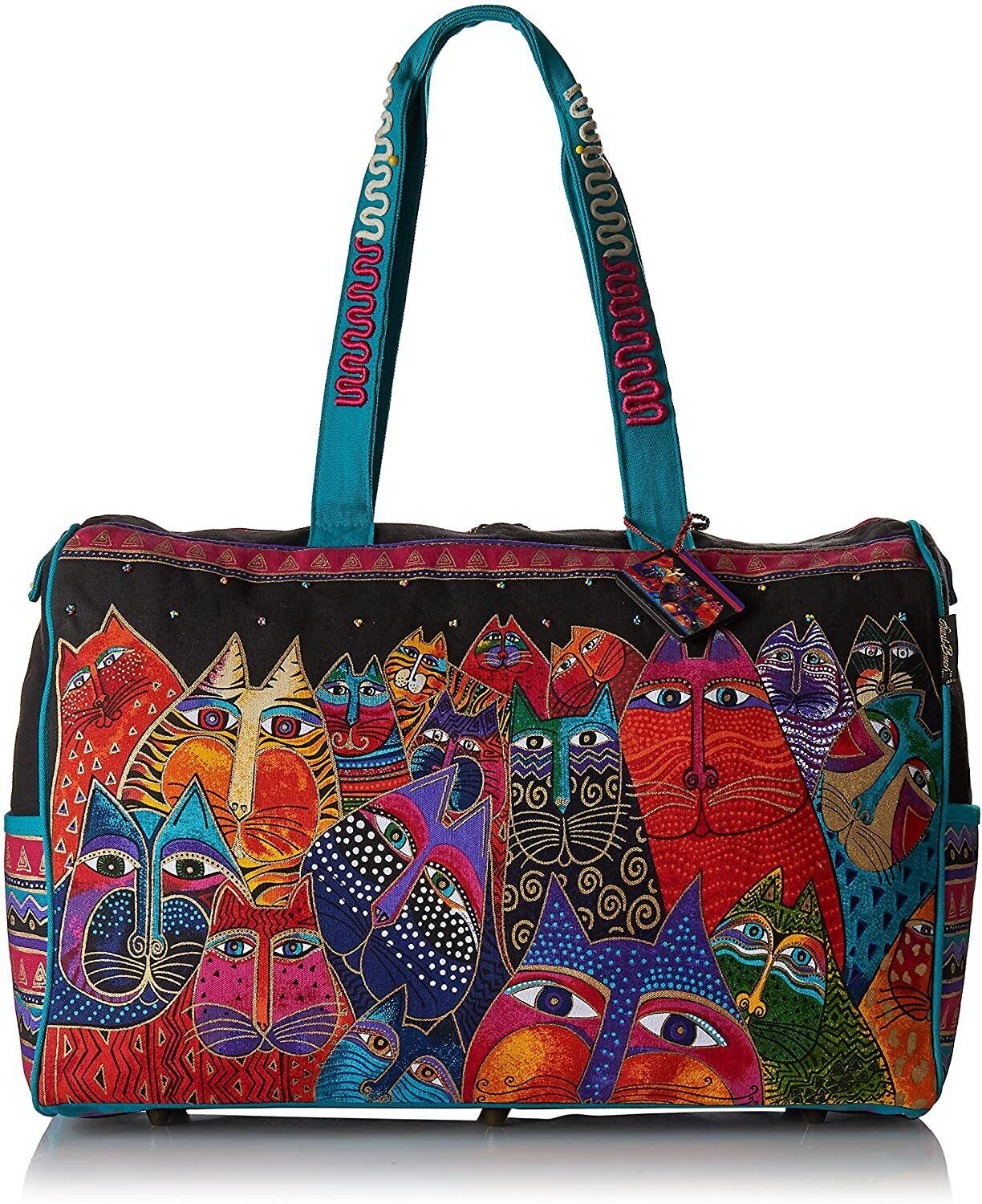 Laurel Burch Travel Bag Zipper Top 21-Inch by 8-Inch by 16-Inch, Fantasticats