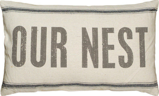 Primitives By Kathy "Our Nest" Pillow, 25" x 15"