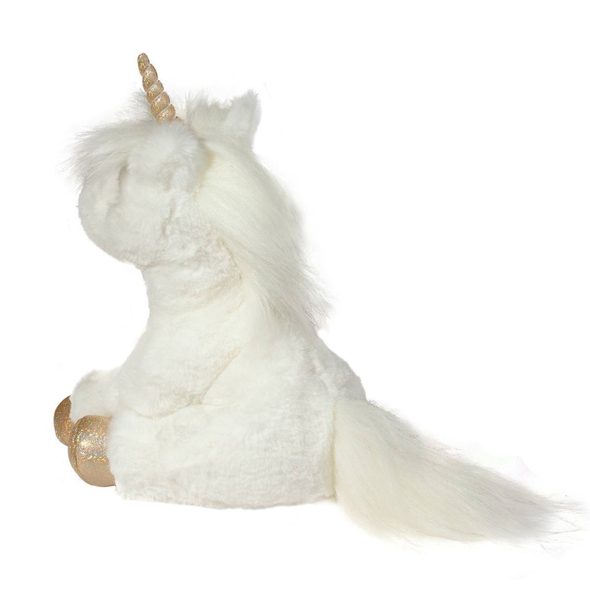 Douglas Cuddle Toys Elodie Soft White Unicorn Softie Plush Stuffed Animal, 9"