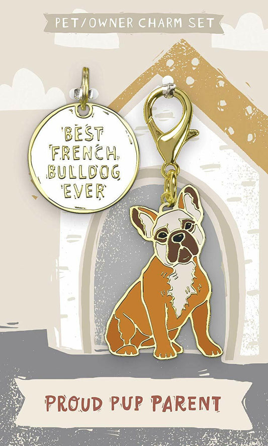 Primitives By Kathy Dog Collar Charm Set - French Bulldog