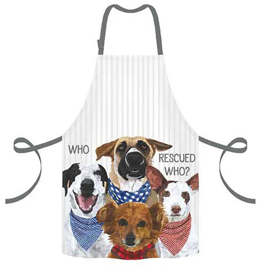 Paperproducts Design Apron Who Rescued Who? Dogs