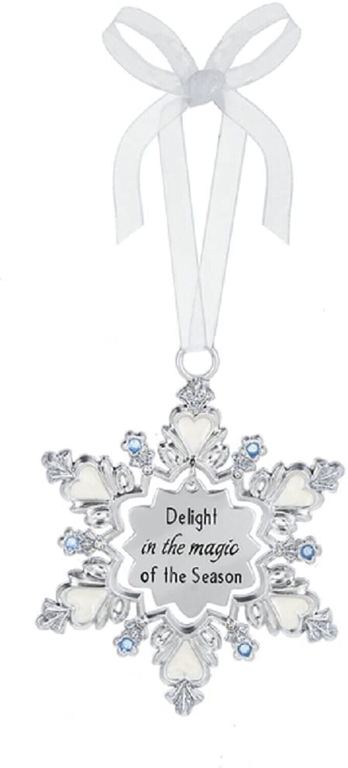 Ganz Delight in the Magic of the Season Decorative Hanging Ornament, Zinc