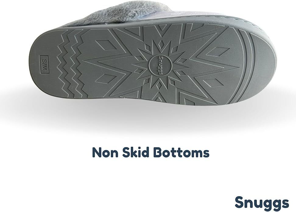 E&S Pets Pitbull Snugg Slippers for Pet Lovers - Fuzzy Memory Foam, S/M