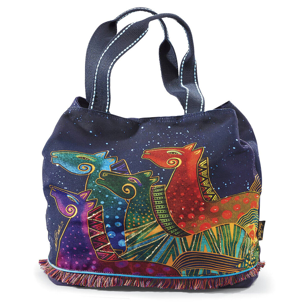 Women's Laurel Prancing Mares Large Scoop Shoulder Tote Bag, 20" x 5.5" x 15"