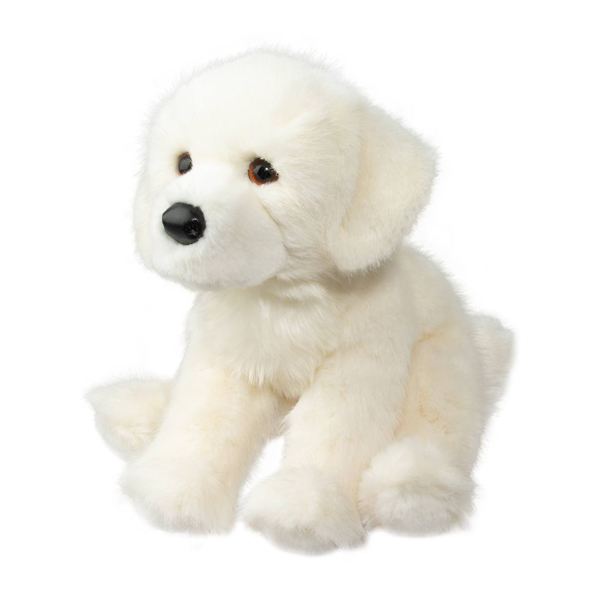 Douglas Toys Everest White Retriever Plush Stuffed Animal Toy, 12" sitting