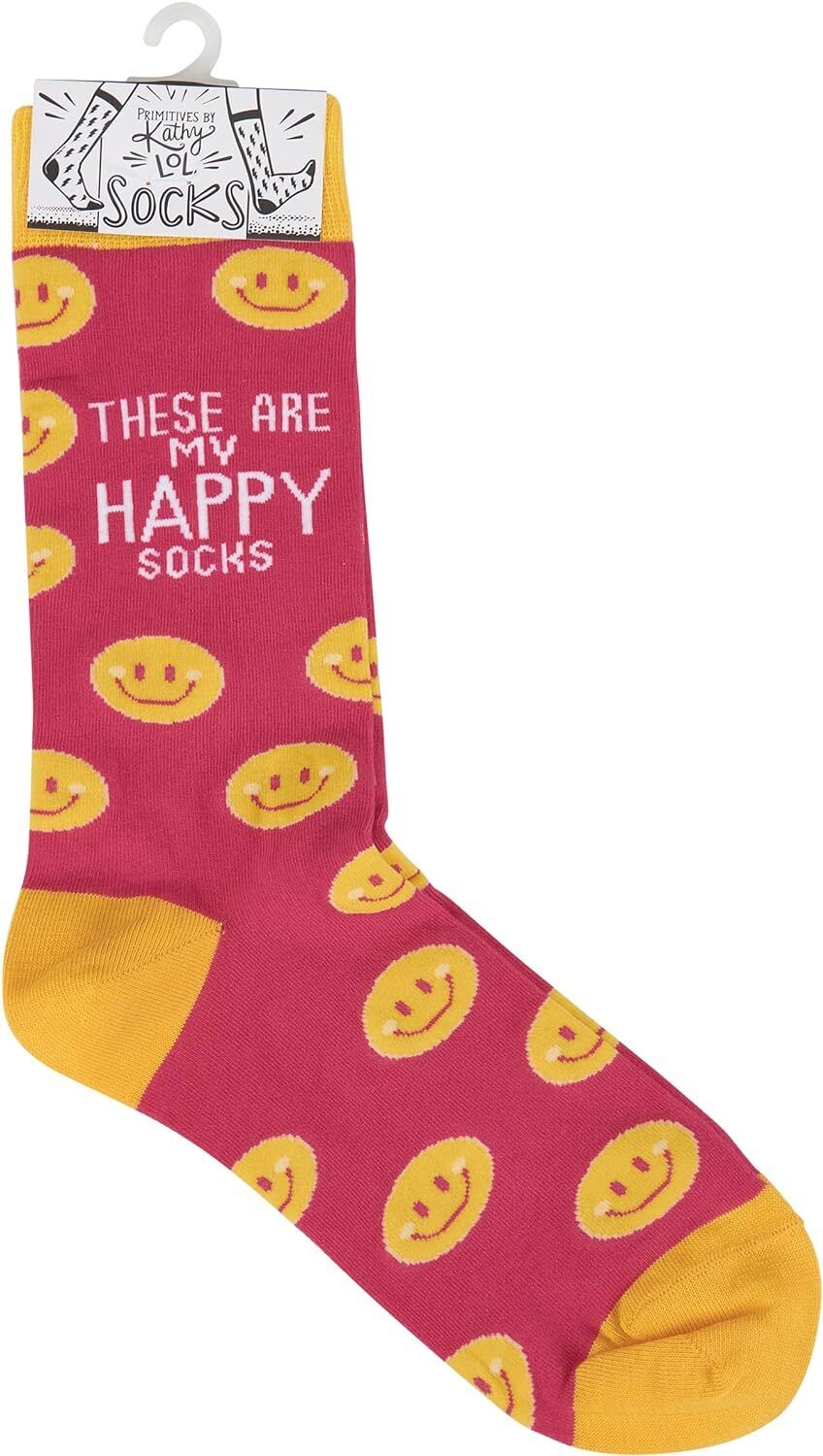 Primitives by Kathy - These Are My Happy Socks, One Size, Unisex
