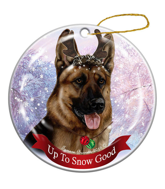 Holiday Pet Gifts German Shepherd Dog Dog Porcelain Christmas Ornament