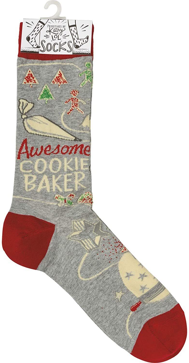 Primitives By Kathy Socks - Awesome Cookie Baker Cotton, Nylon, Spandex