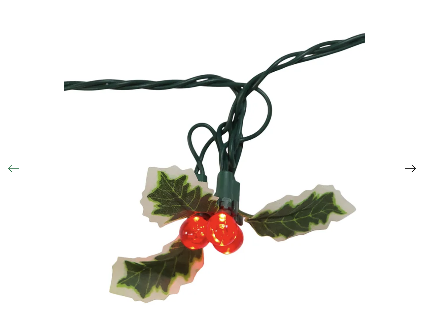 Kurt Adler 36-Light Holly Berry Cluster Light Set