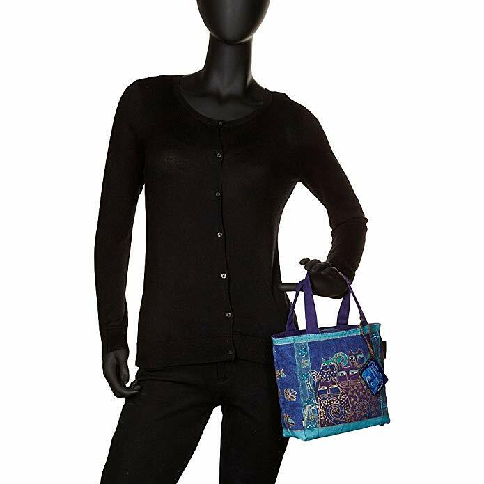 Laurel Burch Mini Bag: Indigo Cats