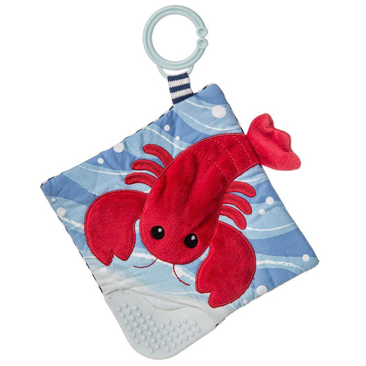 Mary Meyer Crinkle Teether Toy with Squeaker, Lobbie Lobster, 6 x 6"