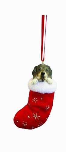 German Shorthaire Pointer Stocking Ornament w "Santa's Little Pals" Hand Painted