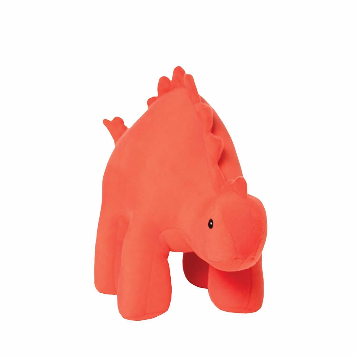 Manhattan Toy Gummy Velveteen Stegosaurus Dinosaur Stuffed Animal, 9.5", Coral