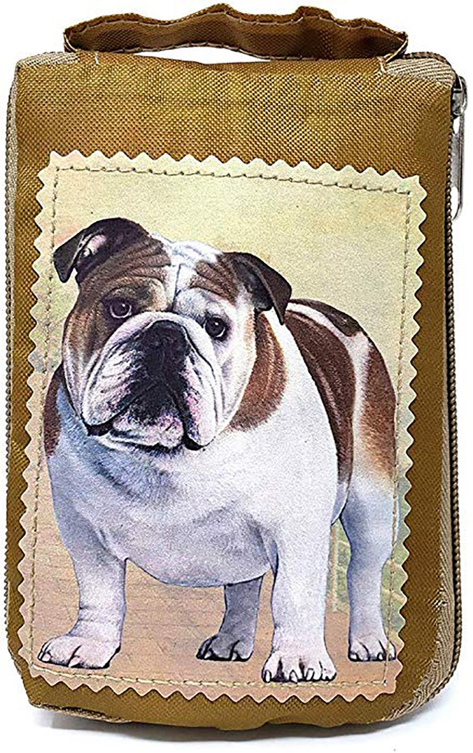 Bulldog Foldable Tote Bag - Waterproof - Zipper Market Tote