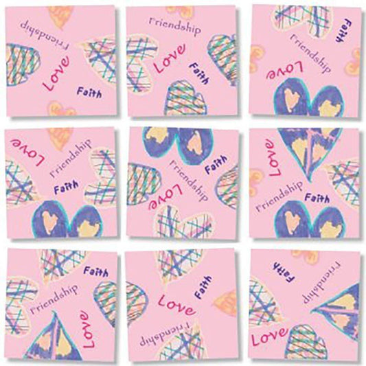 B Dazzle Hearts Scramble Squares 9 Piece Puzzle