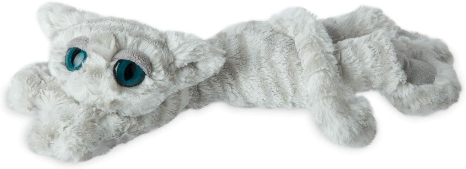 Manhattan Toy Lavish Lanky Cats Snow White & Grey Plush Stuffed Animal, 12"