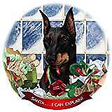 Manchester Terrier Dog Porcelain Ornament Pet Gift 'Santa. I Can Explain!'