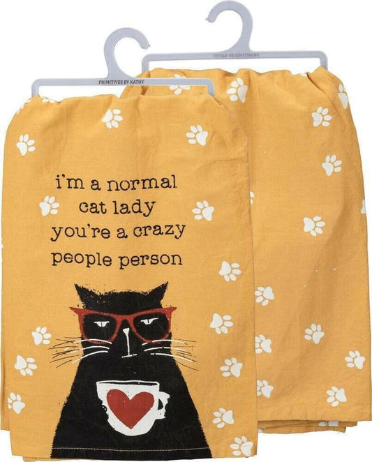 Primitives by Kathy Kitchen Towel - I'm A Normal Cat Lady You're A Crazy People