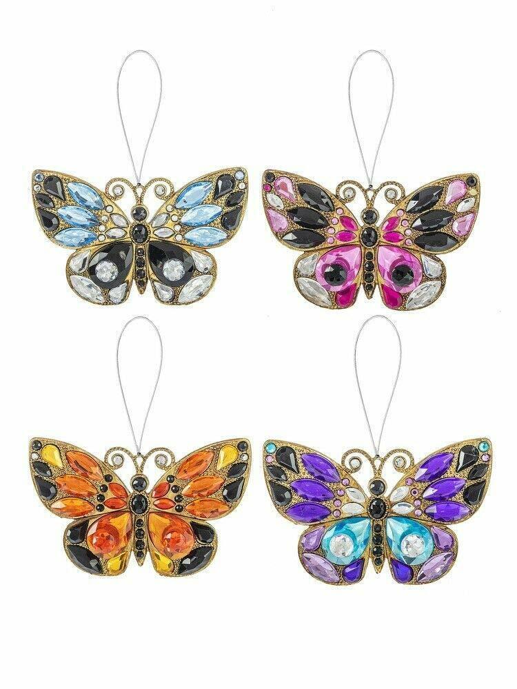 Ganz Acrylic 4" W x 2 1/2" L Radiant Butterfly Ornament 4in ACRY-559 (Purple)