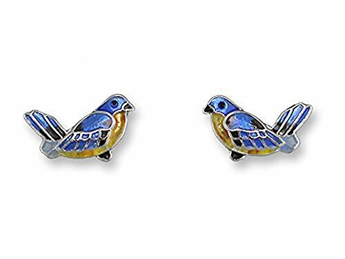 Paul Brent Silver Plated Bluebird Post Earrings