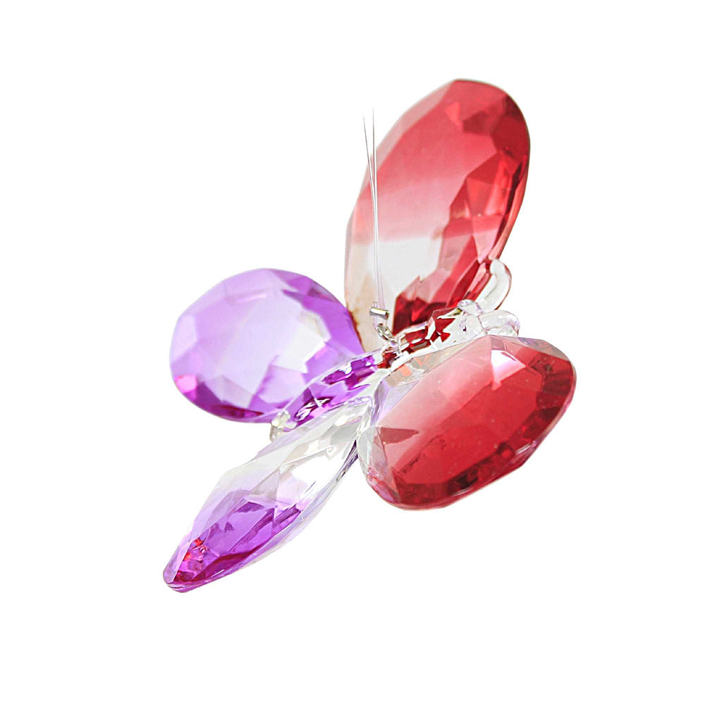 Ganz Crystal Expressions Colorful Butterfly Acrylic Faceted Suncatcher Red