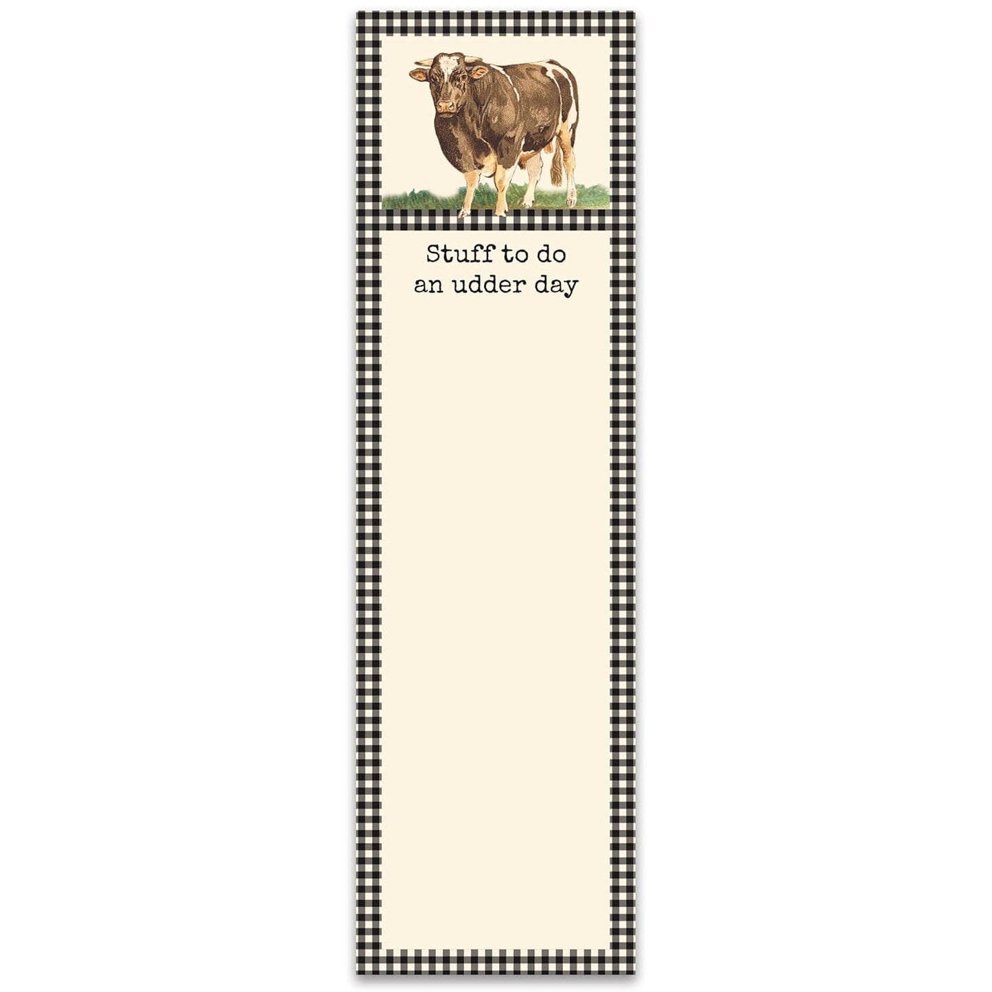 Primitives by Kathy - "Stuff To Do An Udder Day" Cow List Pad