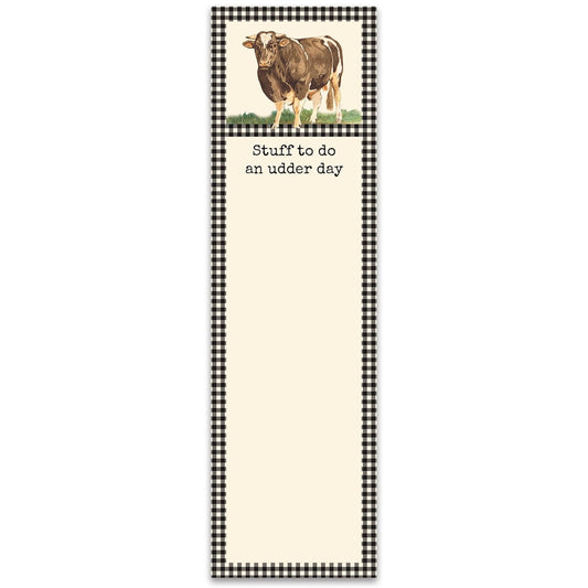 Primitives by Kathy - "Stuff To Do An Udder Day" Cow List Pad