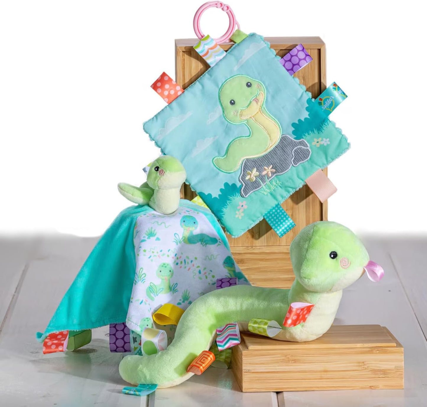 Taggies Soothing Sensory Stuffed Animal Security Blanket, Sniggles Snake