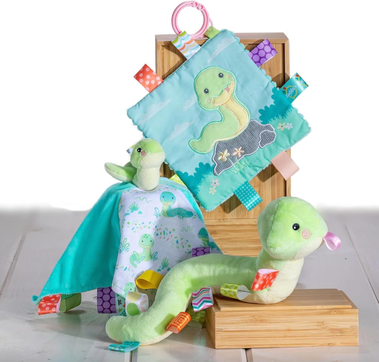 Taggies Soothing Sensory Stuffed Animal Security Blanket, Sniggles Snake