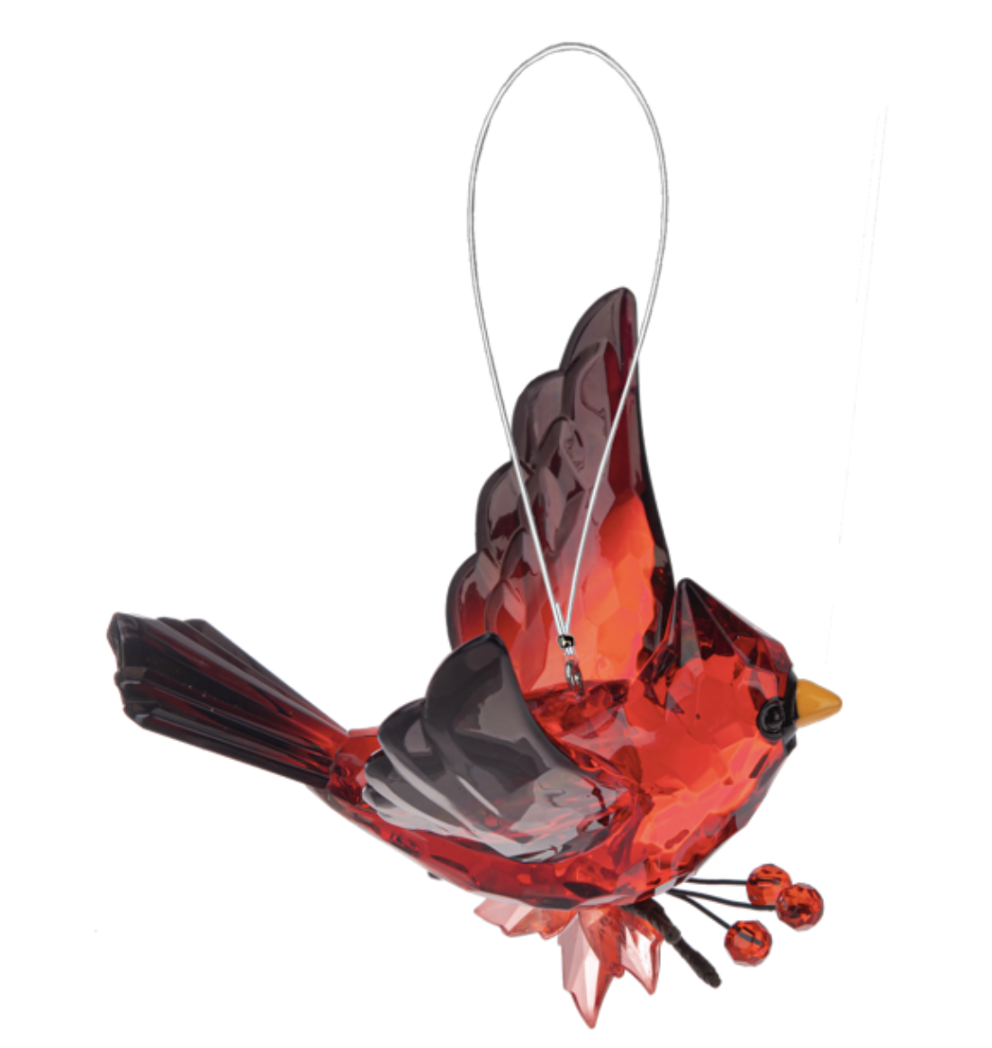 Crystal Expressions Ganz Elegant Poinsettia Cardinal Ornament, ACRYX-320, 5"