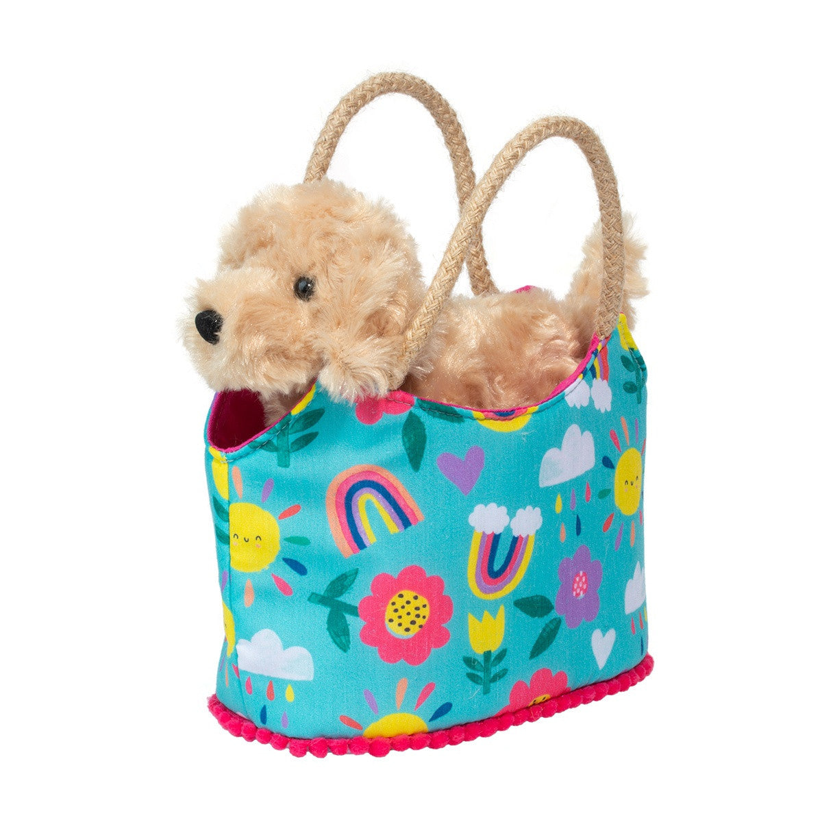 Douglas Happy Day Sassy Sak with Golden Retriever  Plush Stuffed Animal Toy, 7"