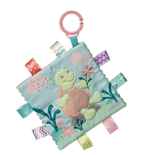 Taggies Crinkle Me Toy with Paper, Squeaker & Sensory Tags, 6 x 6", Tippy Turtle