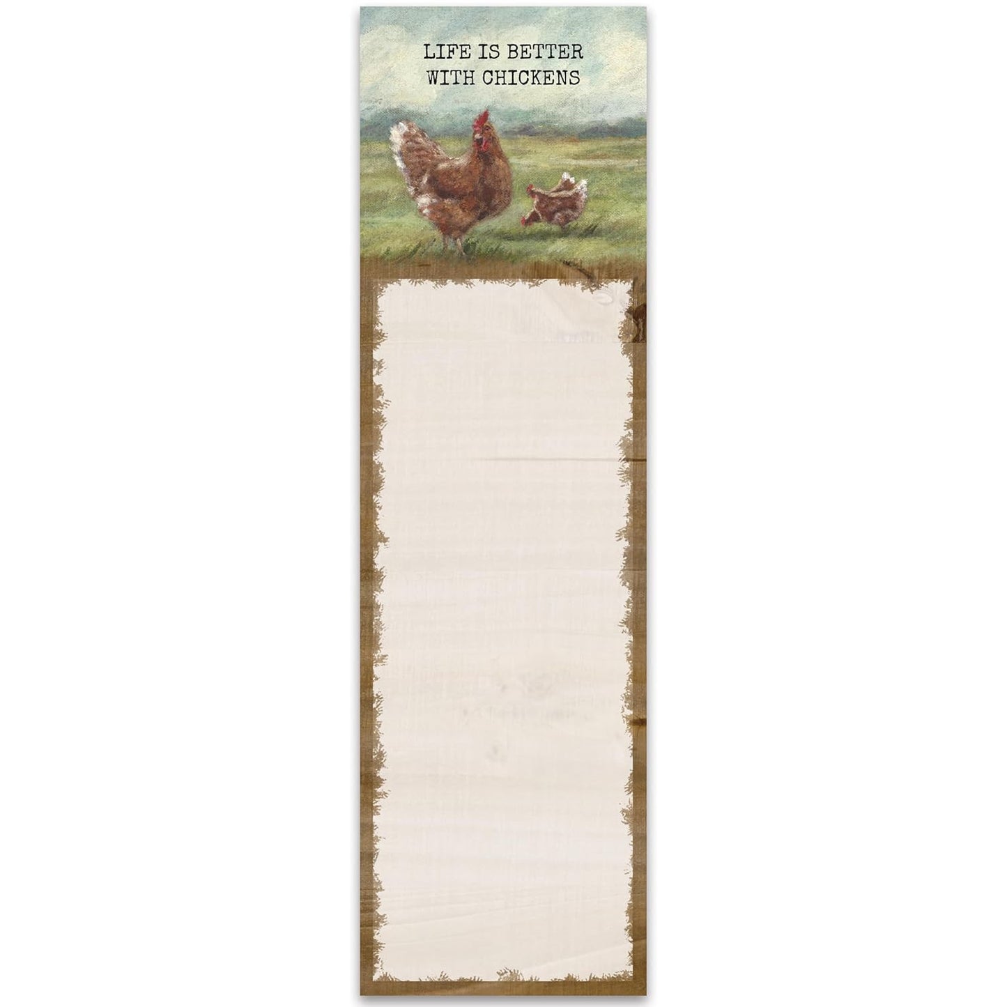 Primitives by Kathy - "Life is Better With Chickens" List Pad