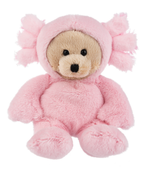 Ganz Wee Bears Pink Axolotl Costume Plush Stuffed Animal Toy, 6"
