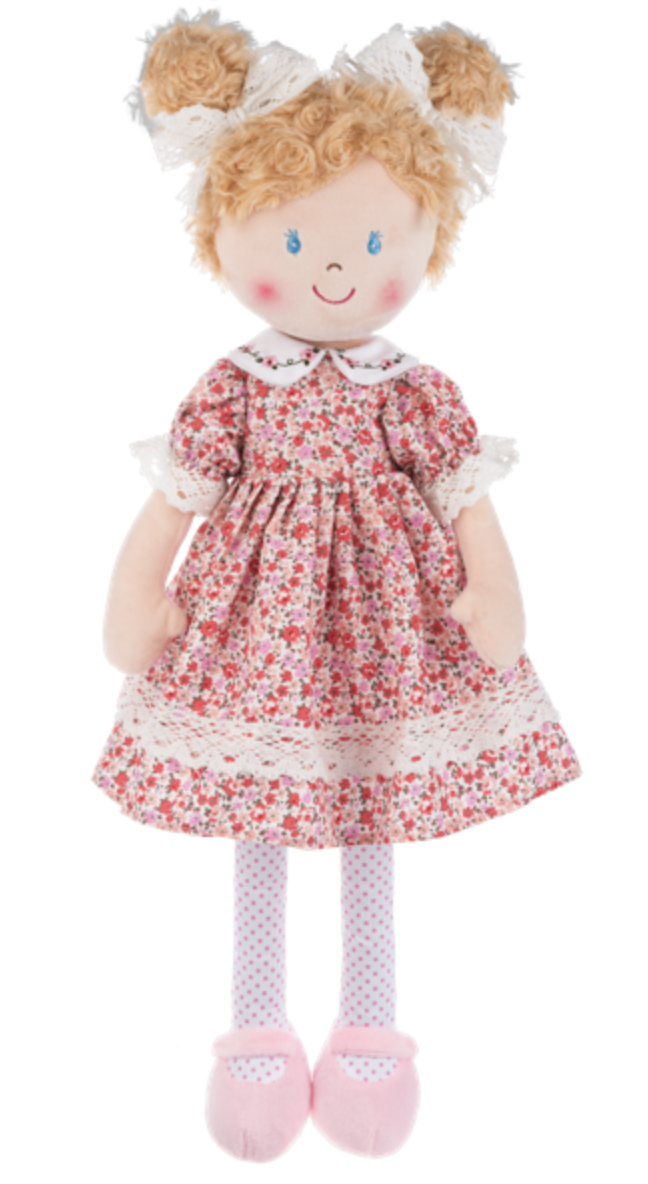 Ganz Beatrice Plush Stuffed Toy Rag Doll with Blond Hair, 20 inches