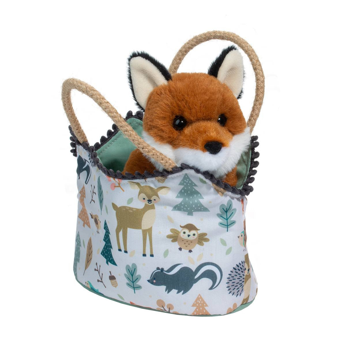 Douglas Magical Forest Sassy Sak with Sitting Fox Plush Stuffed Animal Toy, 7"