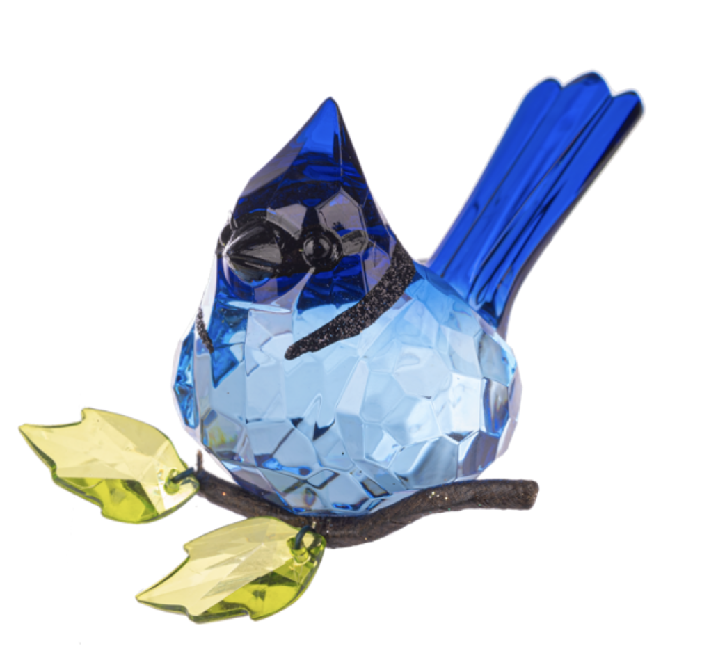 Ganz Acrylic Sitting Blue Jay Figurine 2.5"