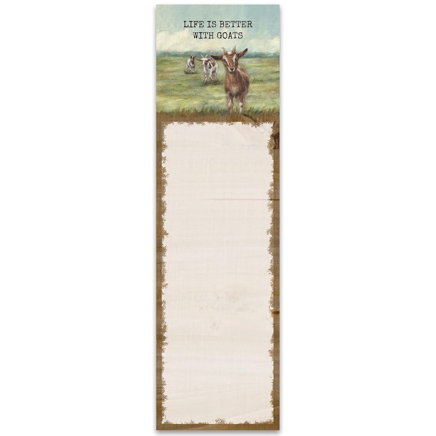 Primitives by Kathy - "Life is Better With Goats" List Pad