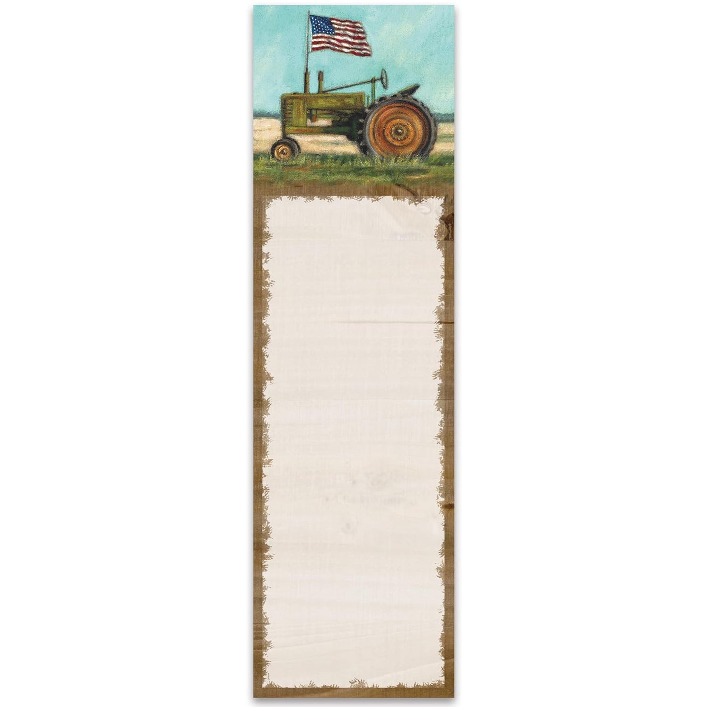 Primitives by Kathy - Tractor with American Flag List Pad