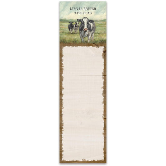 Primitives by Kathy - "Life is Better With Cows" List Pad