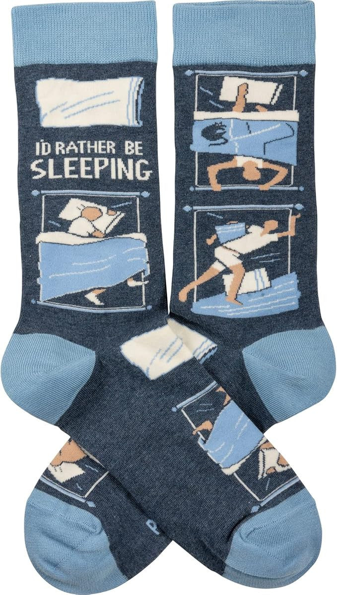 Primitives by Kathy - I'd Rather Be Sleeping Unisex Socks, One Size