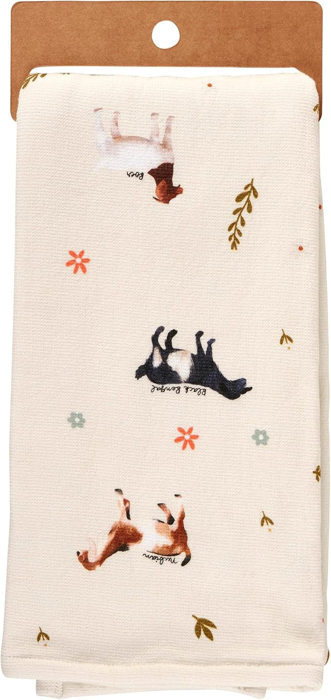 Primitives by Kathy For the Love of Goats Kitchen Towel, 20"L x 28"W