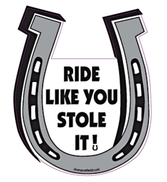 Ride Like You Stole It  Horseshoe Magnet for Car or Trailer