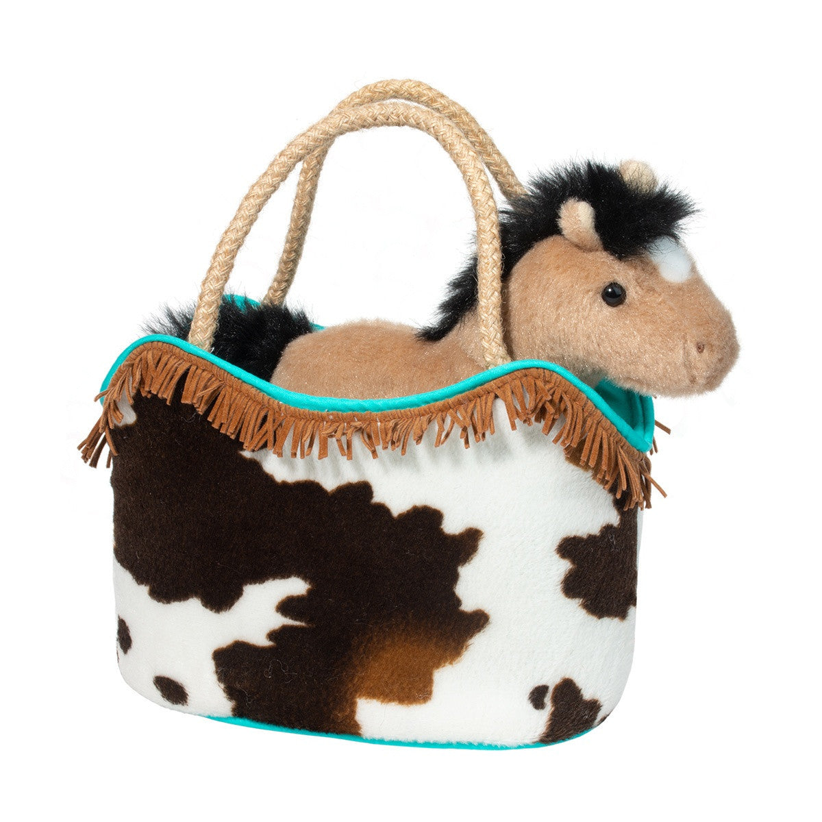 Douglas Western Sassy Sak Tote with Bucksin Horse Plush Stuffed Animal Toy, 7"