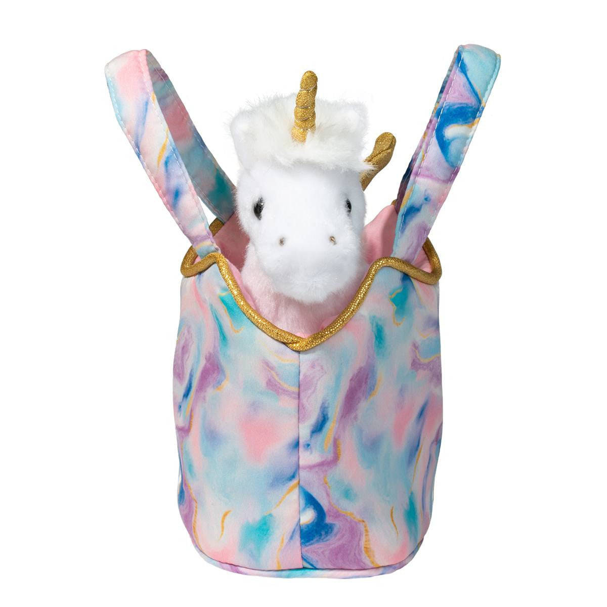 Douglas Magic Swirl Sassy Sak Purse with Pegasus Plush Stuffed Animal Toy, 7"