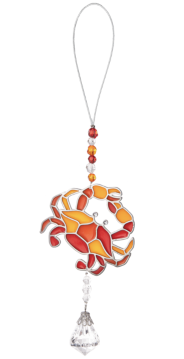 Crystal Expressions Ganz Crab SUN JEWELS Ornament, ACRY-1032, 5.75"